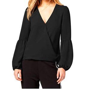 Bar III Womens Blouson Sleeve Knit Blouse Medium